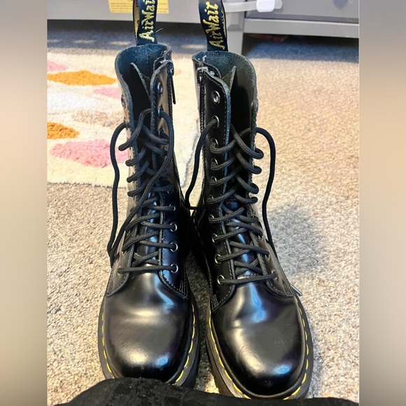 Jadon leather platform doc martin boots - Picture 3 of 5